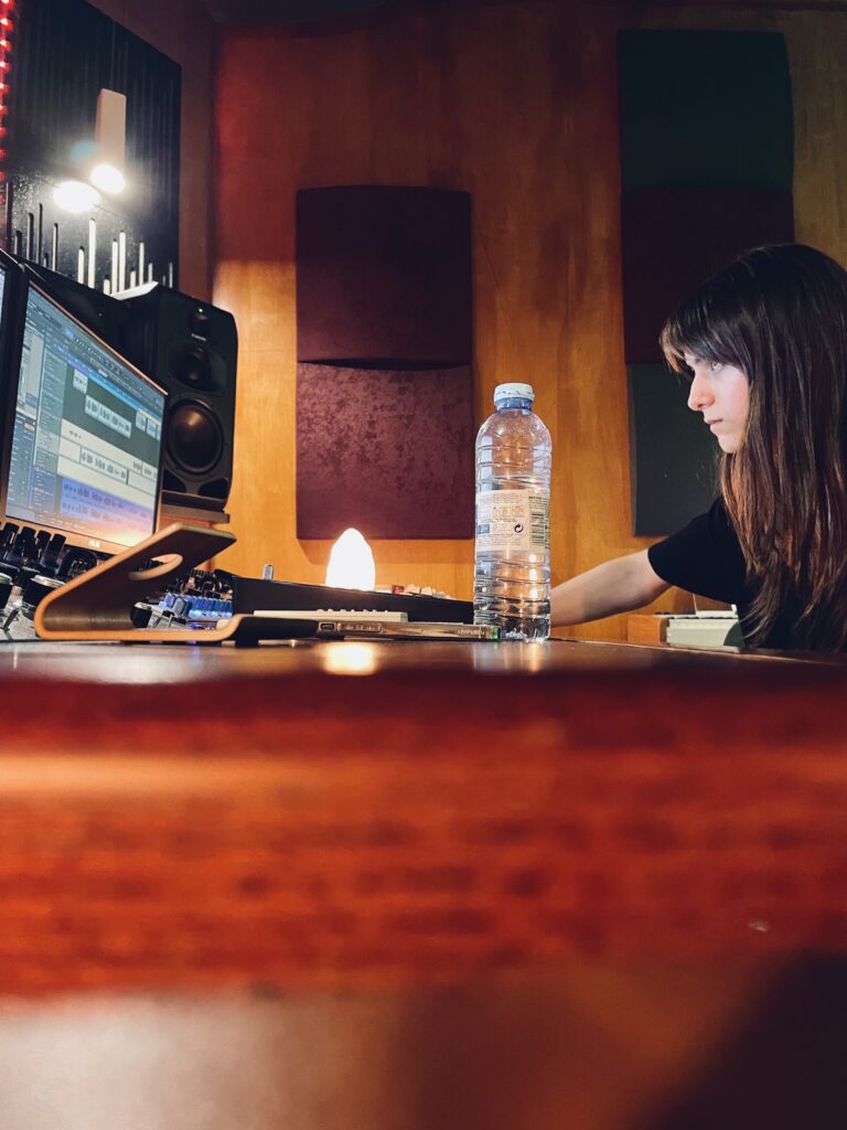 Sílvia Graça Recording in our Control Room